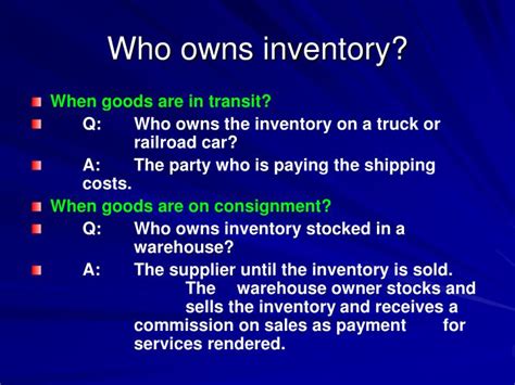 who owns consignment stock.